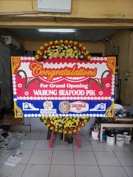Papan Bunga Ucapan Selamat Mlese Gantiwarno